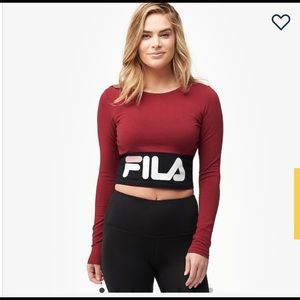 FILA LONG SLEEVE CROP TOP SZ M